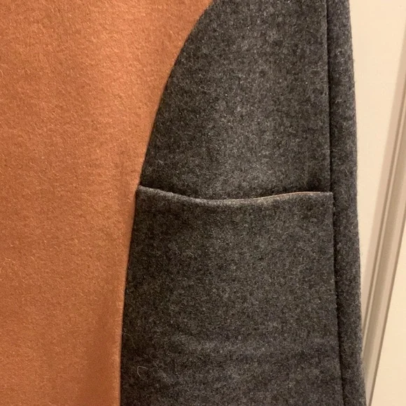 Boden color-block A-line wool-blend skirt. - Picture 2 of 8